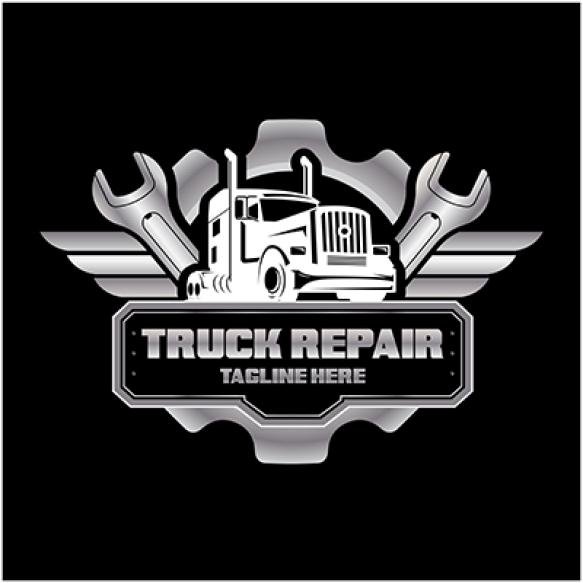Truck Repair Logo Design Icon