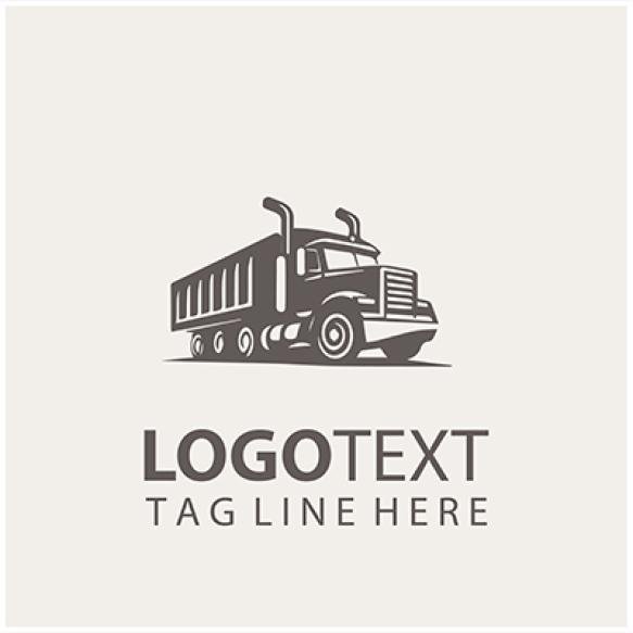 Truck Transport Logo Vector Illustrations