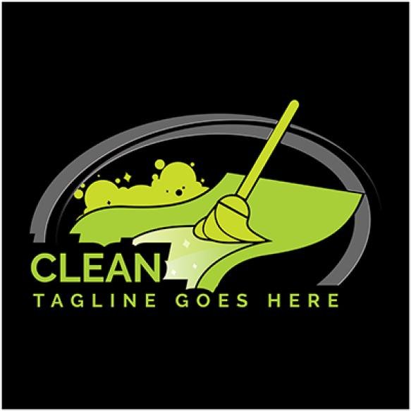 Cleaning Company Logo Design Icon