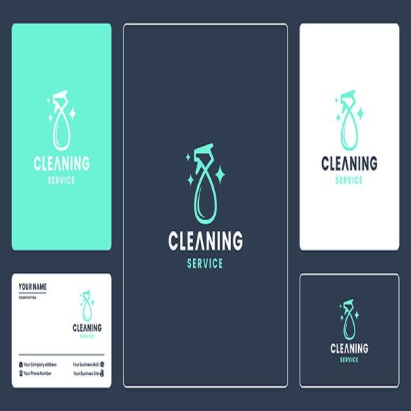 Cleaning Service Company Logo Design Vector Glass Cleaner Glass Spray