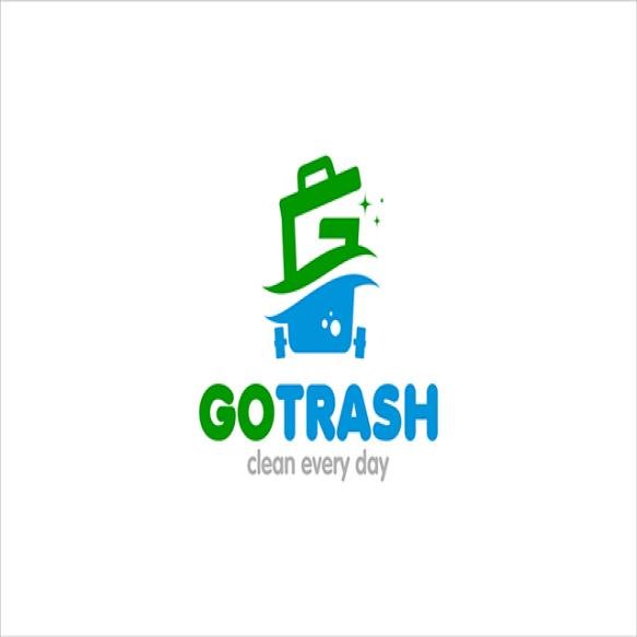 Illustration Vector Graphic Volunteer Picking Up Trash Logo Design Template