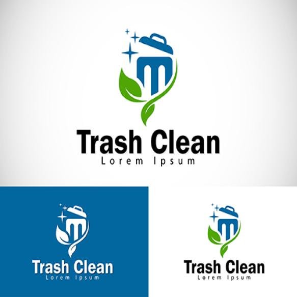 Junk Remove Logo Creative Design Concept Nature Trash Clean Business