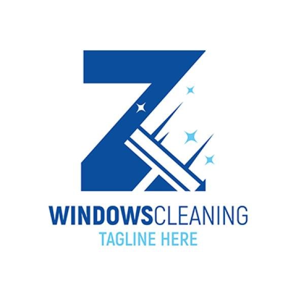 Letter Z Window Cleaning Logo Design Template Inspiration Vector Illustration