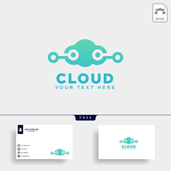 Cloud Communication Logo Template Vector Illustration