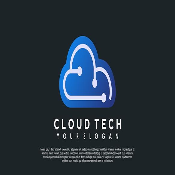 Cloud Logo Design With Technology Concept