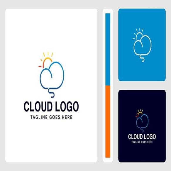 Cloud Sun Outline Logo