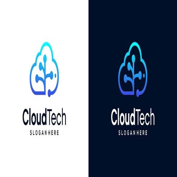 Creative Cloud Tech Logo Design Template Cloud Digital Technology Logo Design Vector Inspiration