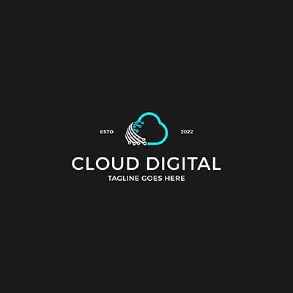 Digital Cloud Logo Design Inspiration