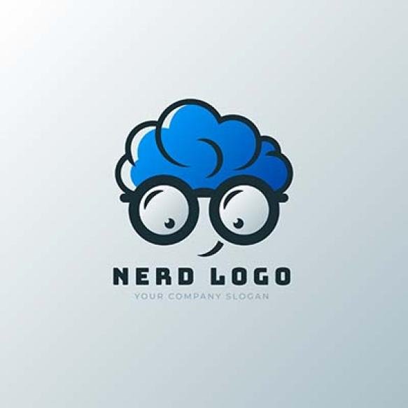 Hand Drawn Nerd Logo Template