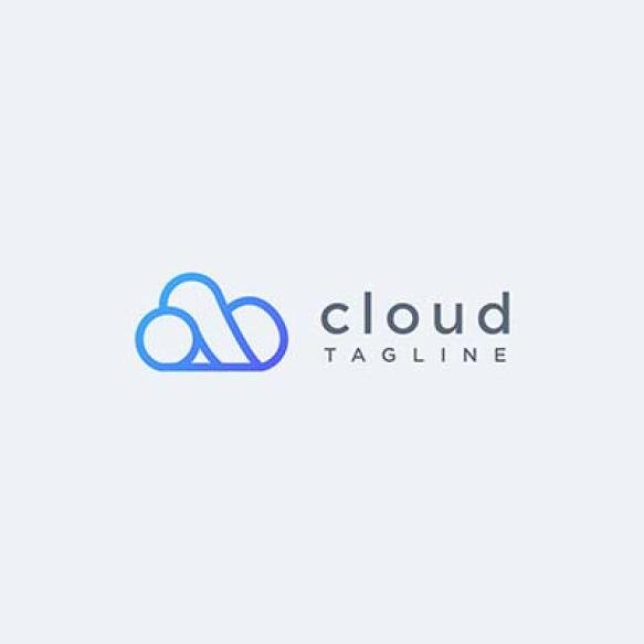 Logo Cloud Tagline Design Art Template