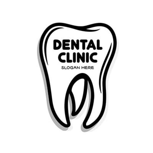 Dental Clinic Tooth Emblem Vector Illustration