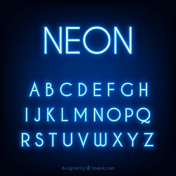 Fantastic Alphabet Blue Fluorescent Tubes