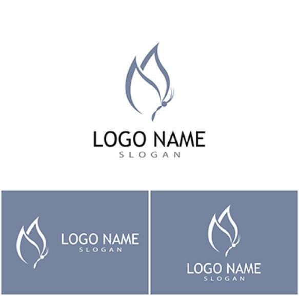 Beauty Butterfly Logo Vector Icon Design