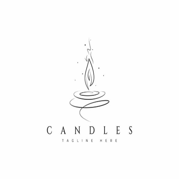 Candle Flame Light Logo Designs Aromatherapy Wellness Brands