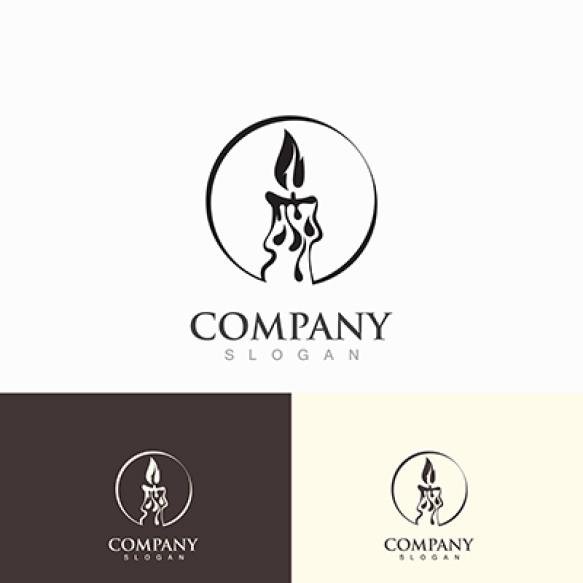 Candle Icon Burning Simple Design Style Graphic Flat Line Illustration (1)