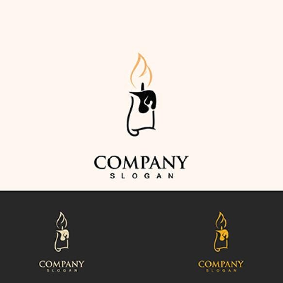 Candle Icon Burning Simple Design Style Graphic Flat Line Illustration (2)