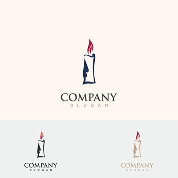 Candle Icon Burning Simple Design Style Graphic Flat Line Illustration (3)