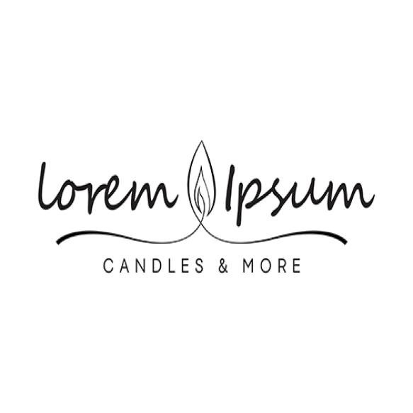 Minimal Candles Logo Design