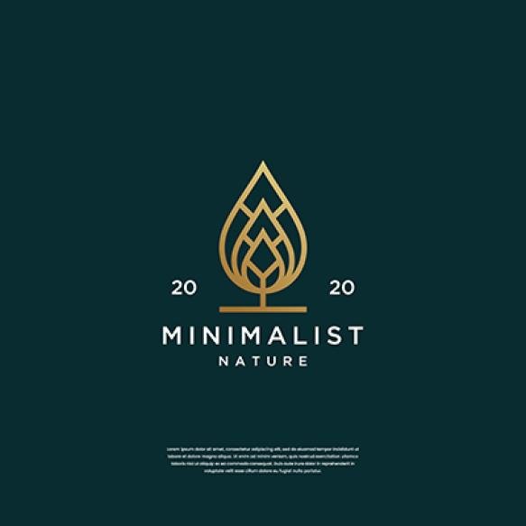 Minimalist Abstract Leaf Logo Design Inspiration