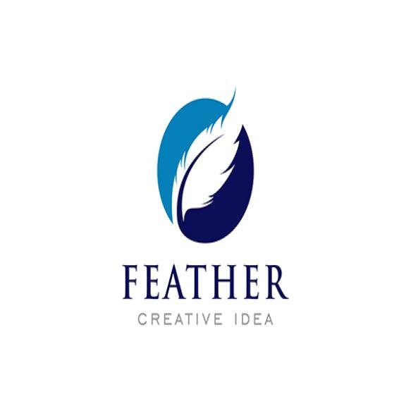 Creative Feather Concept Logo Design Template