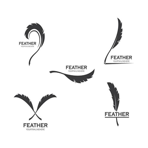 Feather Icon Illustration Vector Template Design