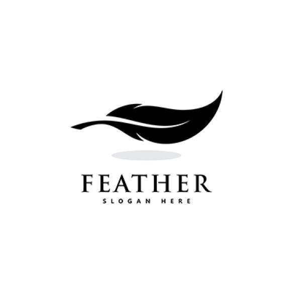 Feather Logo Icon Design Vector Symbol