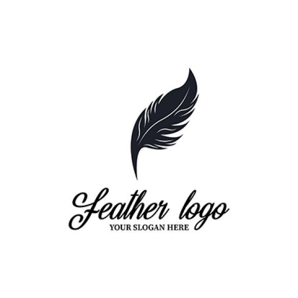 Feather Pen Logo Vector Icon Illustration Template Design