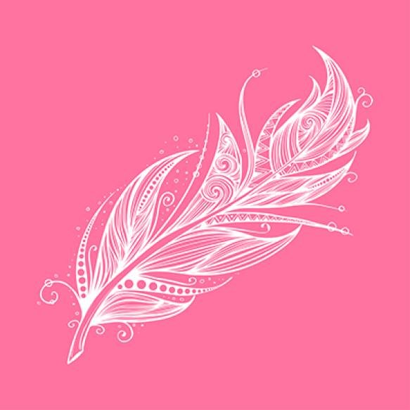 Native American Indian Talisman Vector Tribal Feathers Pink Background