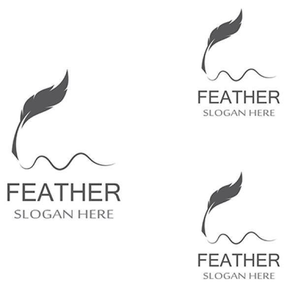 Poultry Breed Feather Logo Pen Made Feathers Using Vector Icon Design Illustration Template (1)