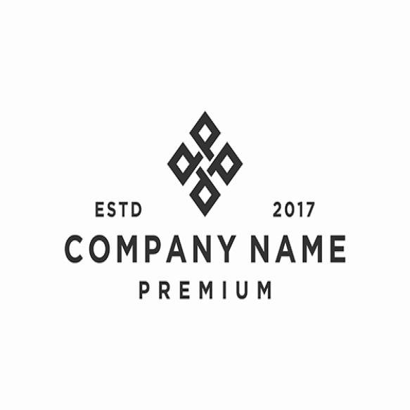 Initial Letter P Square Logo Design Vector Illustration Template