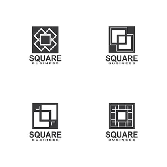 Square Business Icon Symbol Template