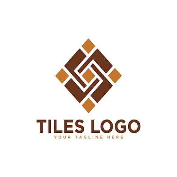 Tiles Flooring Logo Design Vector Illustration Template