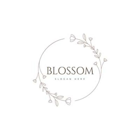Circle Flower Decorative Minimalist Logo Design Graphic Vector
