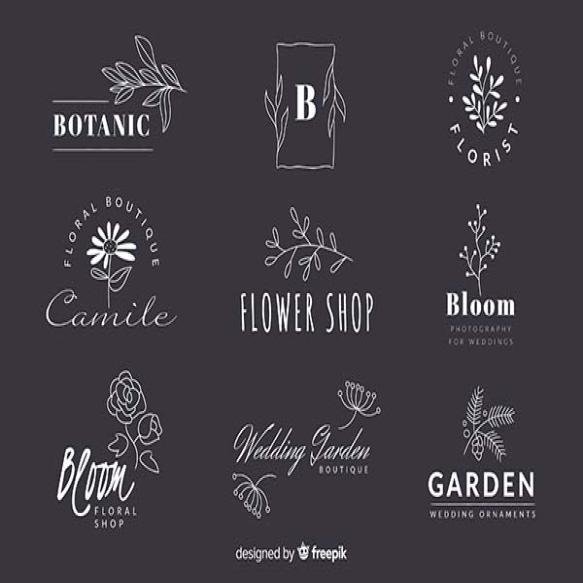 Collection Minimalist Wedding Florist Logos