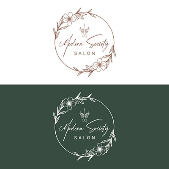 Free Vector Modern Salon Logo Design
