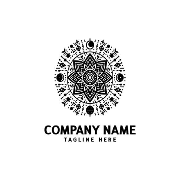 Mandala Logo Design Abstract Beauty Mandala Floral Ornament Decorative Circle Ornament Style