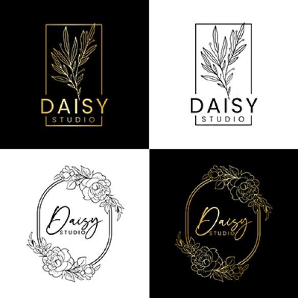 Set Beautiful Floral Logo