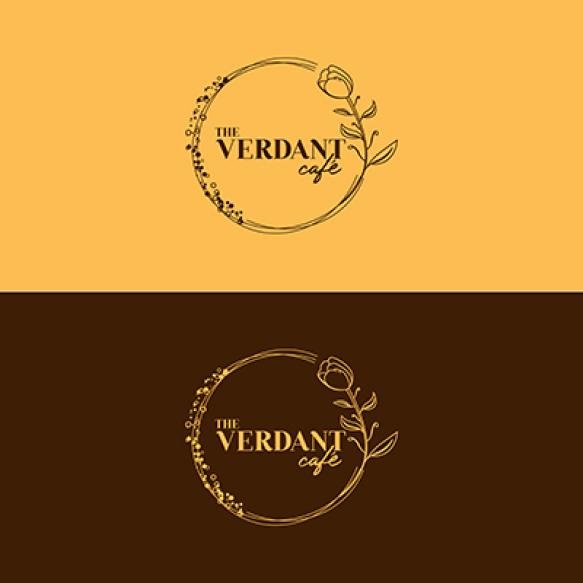 Verdant Cafe Botanical Logo Design