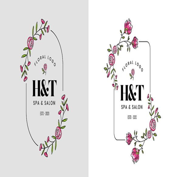 Feminine Beauty Floral Logo Beauty Salon Spa Boutique Cosmetic Business