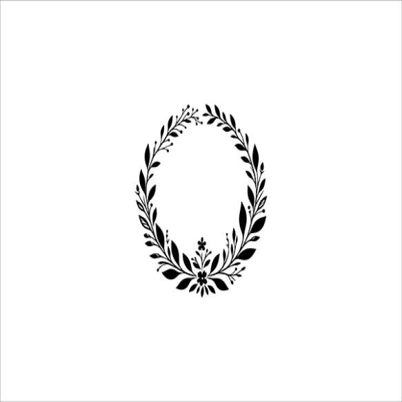 Floral Round Frames Plant Silhouette Wedding Frame Wedding Flower White Background 1