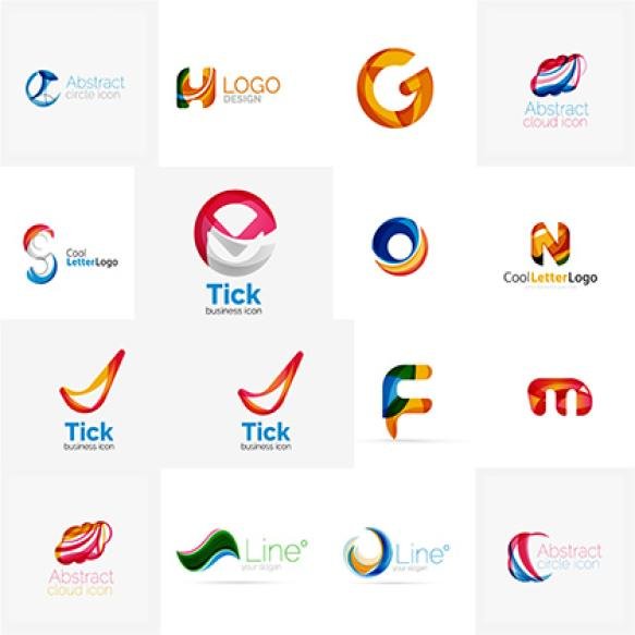 Set Universal Company Logo Ideas Business Icon Collection