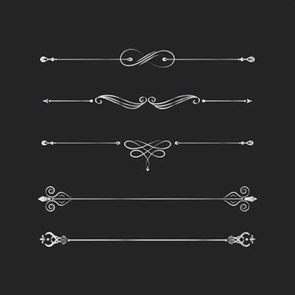 Vintage Swirl Design Elements