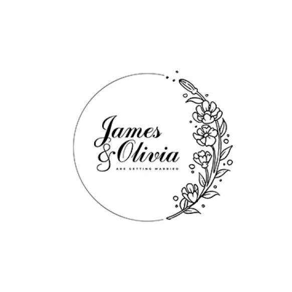 Wedding Card Template With Hand Drawn Bouquet Beauty Flowers 1