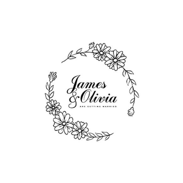 Wedding Card Template With Ornament Beauty Flowers Bouquet