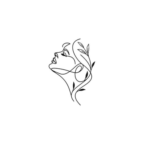 Beauty Woman Line Art Luxury Creative Flower Beauty Skin Care Minimalist Logo Design