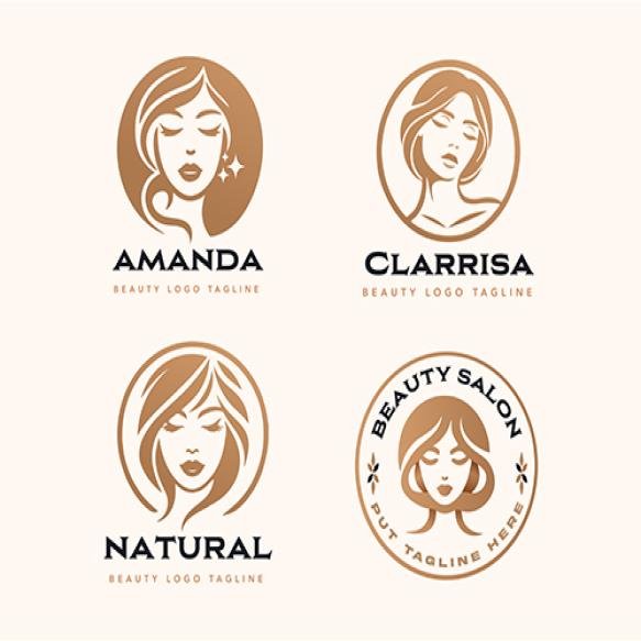 Vector Beauty Woman Salon Logo Design Company
