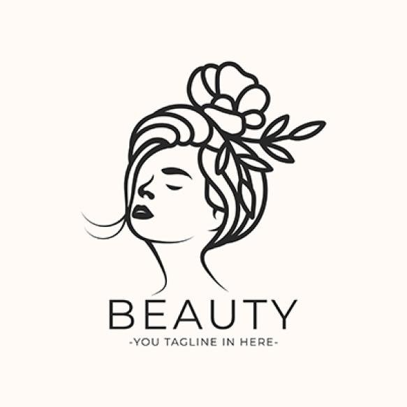 Woman Face Line Art Beauty Logo Illustration One Line Style Woman Drawing