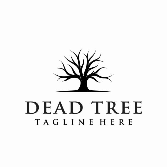 Dead Tree Logo Design Inspiration Tree Vector Logo Design Isolated White Background