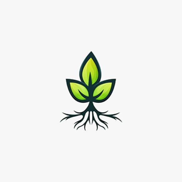 Leaves Growing Roots Illustration