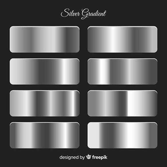 Metallic Texture Silver Gradient Set